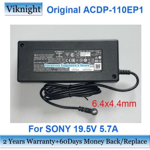 Genuine ACDP-110EP1 19.5V 5.7A AC Adapter Charger For Sony Monitor ACDP110EP1 110W Power Supply 6.4x4.4mm