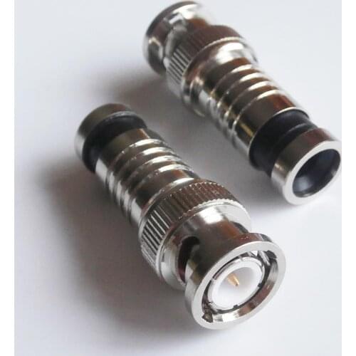 Q9 BNC Male Plug RF Coax Connector Socket Squeeze connection RG58 RG142 RG223 RG400 LMR195 RF Coaxial Straight Nickel plated