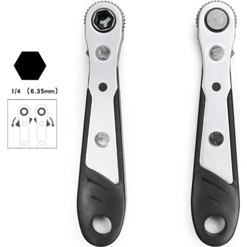 Adjustable Mini Ratchet Wrench Socket Wrench Repair Maintenance Tools for Car Vehicle Automotive Household