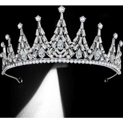 Luxury Crystal Bridal Tiaras Royal Queen Crowns Women Baroque Pageant Diadem Rhinestone Party Jewelry Wedding Hair Accessories