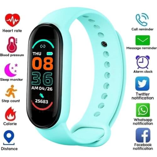 M6 Smart Watch Women Men for Apple Xiaomi Huawei Waterproof Bluetooth Sports Smart Bracelet relogio inteligente smart watch 2021