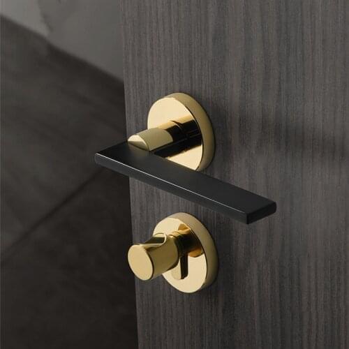 Modern Zinc Alloy Indoor Door Locks Bedroom Door Handle lock Mute Anti-theft Gate Lock Core Furniture Hardware Accessories