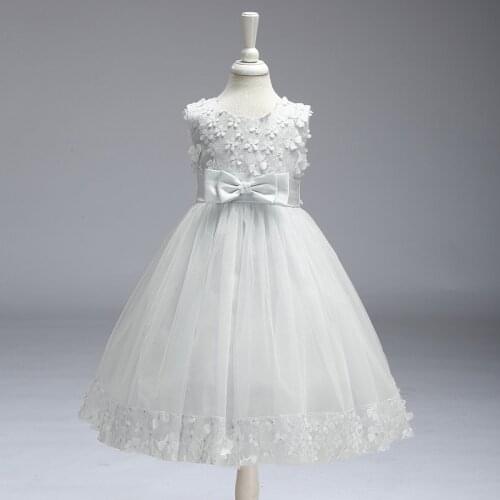 Princess Wedding Dresses Toddler Girls Lace Dress Kids Tulle Children Clothing for Baby Girls