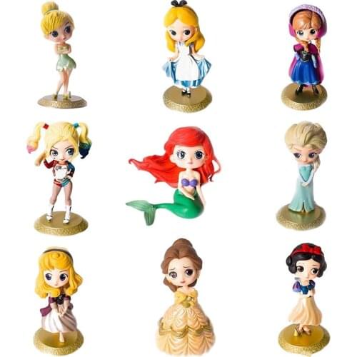 10 styles Disney Frozen Princess Girl Doll Decoration Accessories Girl Doll Toy Anime anime figure action figure toys for girls