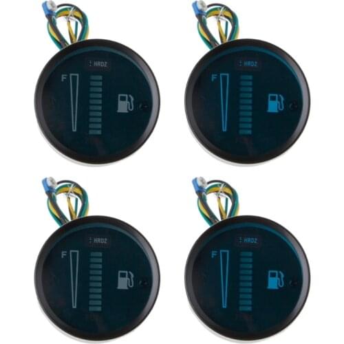 2" 52mm Universal Car Motorcycle Fuel Level Meter Gauge 8 LED Light Display 12V