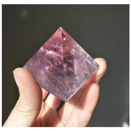 40mm good color natural amethyst purple quartz crystal pyramid