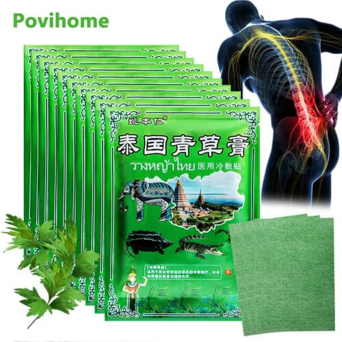 40pcs Thailand Muscle Relaxation Herbs Plaster Joint Pain Killer Back Body Plaster Rheumatism Arthritis Orthopedic Plaster C2219