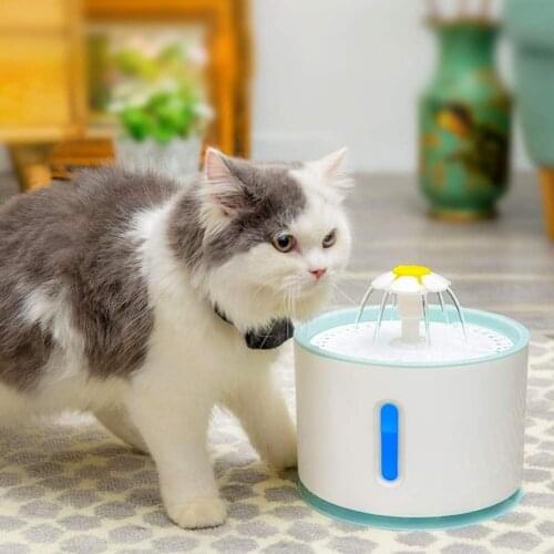 Pet Cat Water Fountain Automatic Water Feeder With LED 2.4 L Dog Cat USB Water Drinking Dispenser Feeder Bowl Drinking Fountain