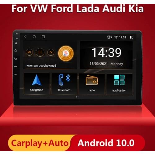 12.3 Inch Android 10 Car Radio With Wireless CarPlay Support Bluetooth Stereo receiver For VW Ford Lada Audi Kia