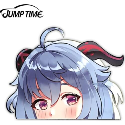 JumpTime 13 x 8.9cm GANYU GENSHIN IMPACT Peeker Car Stickers Personality Laotop Car Styling Refrigerator Windshield Decal