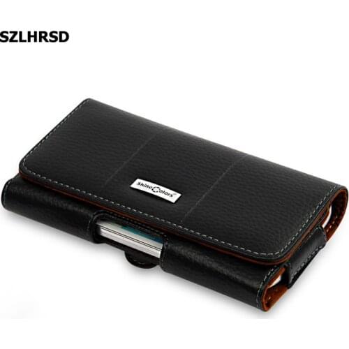 SZLHRSD Genuine Leather Belt Clip Pouch Cover Case for Samsung Galaxy S9 Plus Phone Wallet Pouch for Galaxy S9