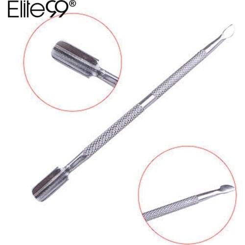 Elite99 2 Way Pusher Nail Art Design Stainless Steel Cuticle Spoon Pusher Cuticle Pusher Remover Manicure Pedicure Care