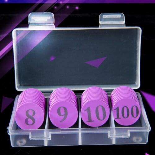 8 Kinds 1-100 Number Chips 100PCS/SET New ABS Plastic 25/30/37mm Education Plastic Chips Send To Children As Gift With Box