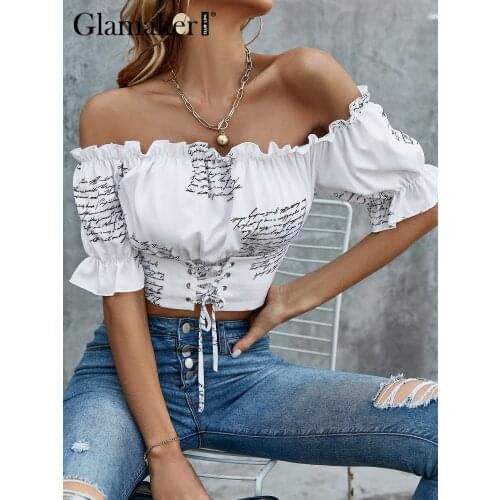 Женские футболки с принтом Glamaker China At AliExpress