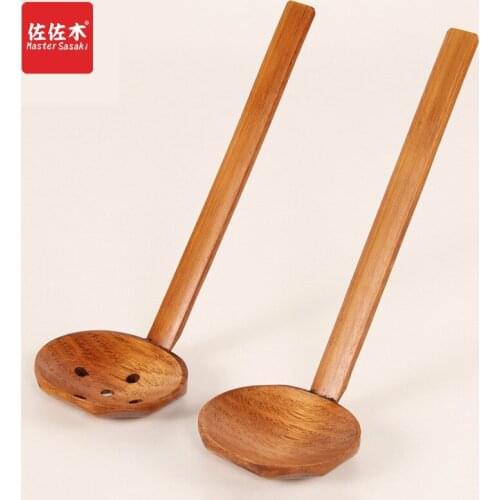 Chinese / Japanese wood ladle shell spoon tablespoon Hot pot special Ajisen Hand-Pulled Noodle wholesale