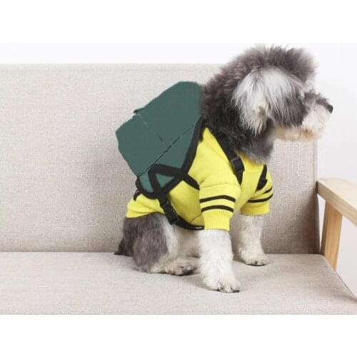 Fashion Pet Dog PU Leather backpack Harness Bag Adjustable Bags For Puppy Small Medium Dogs Schnauzer French Bulldog Teddy LYB03