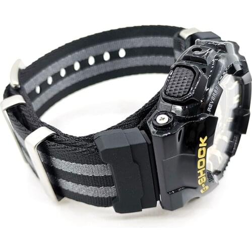 Nylon Watch Band +16mm Adapter for Casio G-Shock GA-110/100/120/150/200/400 GD-100/110/120 DW-5600 GW-6900 Nato Watch Strap