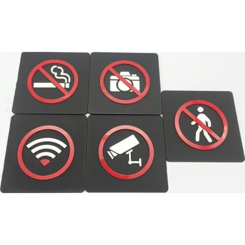 Public venue signboard hotel signboard, no smoking, no photo, no entry, keep clean, sign, wifi signage