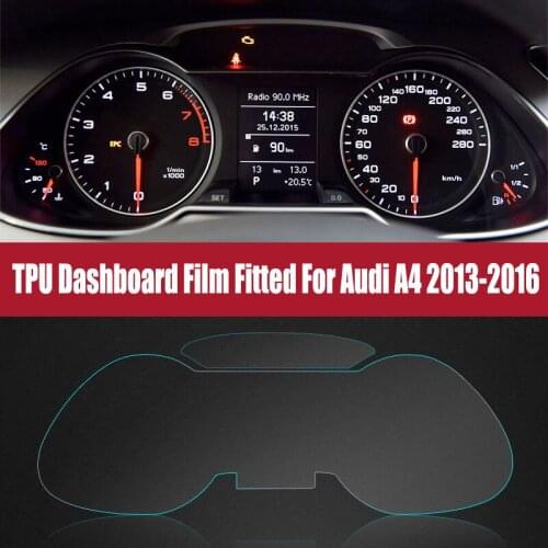 Interior Transparent TPU Navigation Display Instrument Panel Precut Screen Protector Film Sticker Cover Fit For Audi A4 2013-16
