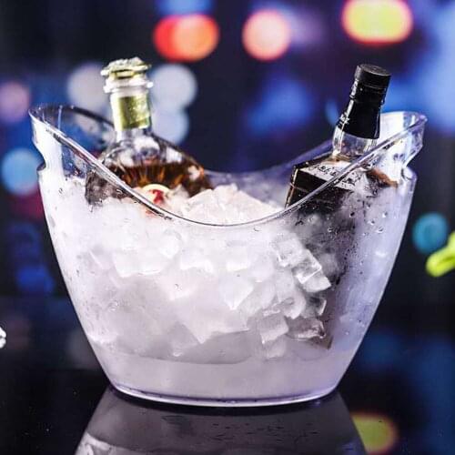 1pc Transparent Ice Cube Storage Bucket Beer Win Bucket Bar Ice Bucket Container Yuanbao Ice Red Wine Ice Ocean Bucket Beer