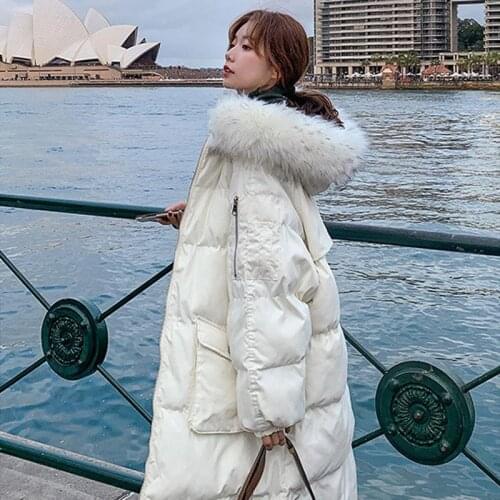 Cotton Padded Womens Middle And Long Section 2021 New Winter Korean Version Loose Thickened Down Cotton Padded Jacket Over Knee