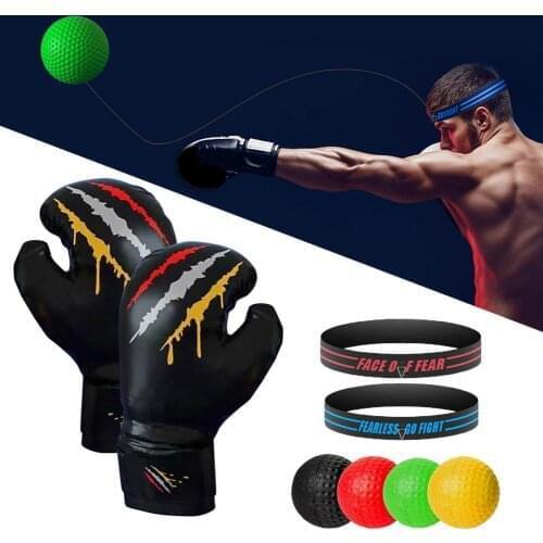 GMY Kick Boxing Reflex Ball Head Band Fighting Speed Training Punch Ball Muay Tai MMA Exercise Equipment Accessories