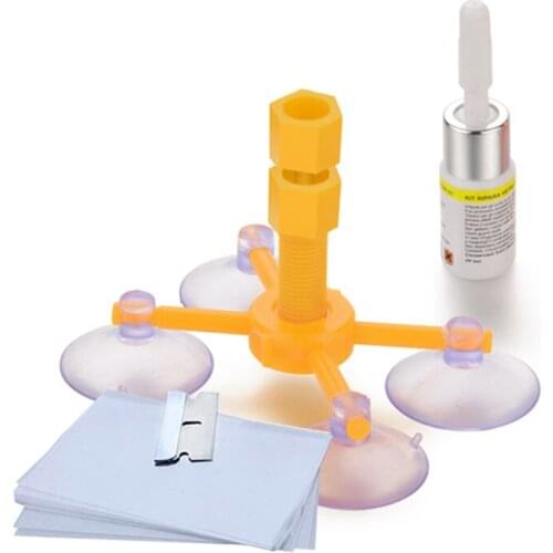 Windshield Repair Kit Quick Fix Car Cracked Glass Windscreen Repair Tool Kit Resin Sealer DIY Auto Window Screen Polishing