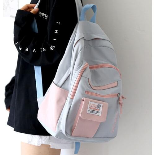 Harajuku Backpack for Girls Female Kawaii Book Fashion Cute Ladies Bag Waterproof Nylon Backpack Student Women School Bag Laptop
