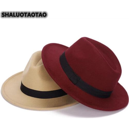 SHALUOTAOTAO New Autumn Winter Trend Fedoras Men Women Fashion Panama Brands Sombrero Leisure Tourism Party Jazz Hat Couple Cap