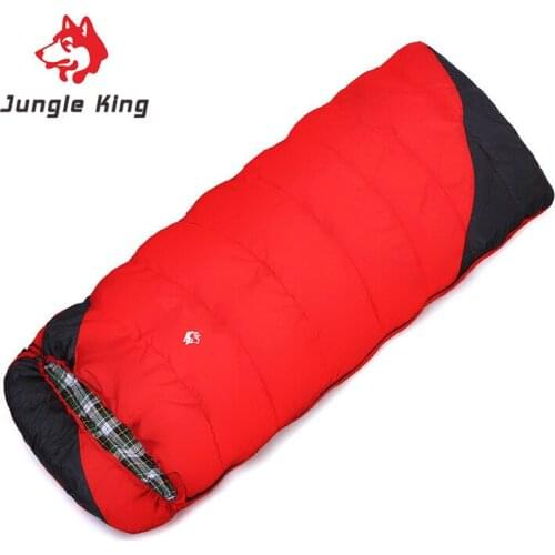 Jungle King Outdoor camping sleeping bag -18 degree warm envelope sleeping bag 2.3 kg adult emergency cotton winter sleeping bag