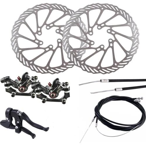 BB5 Mountain Bike Brake Caliper Pad Front Rear With G3 Disc 160mm Rotor Bicycle Mechanical Caliper Line Pull Bicycle Brake Parts