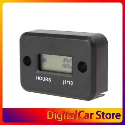 Waterproof Digital Hour Meter LCD Display Portable Engine Gauge Hour Meter For Motorcycle/Boat Engines Counter Hour Meter