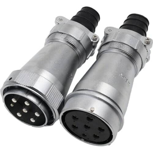 WY55 TI+ZI M55 4 7 40 53 61 Pin Waterproof Aviation Cable Connector Electrical 10A 50A 500V Power External In-line Wire Adapter