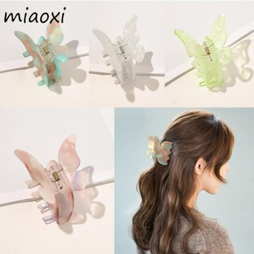 Fashion Butterfly Shape Clip Plate Women Hair Grip Fo Girl Hair Clow Beauty Acetate Elegant Hair Accessories Headbands