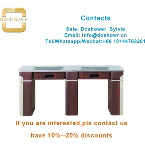 Ladies salons equipment with acrylic powder color for nail table manicure table