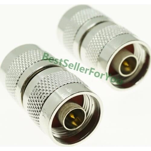 1Pcs N Type Male Plug To N Male Connector Plug Double Straight RF Coaxial Adapter Connector