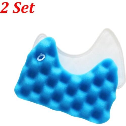2 Set Blue Sponge Filters for Samsung DJ97-00492A SC6520 SC6530/40/50/60/70/80/90 SC68 Robot Vacuum Cleaner Dust Hepa Filter