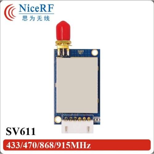 2pcs/lot SV611+elbow Rubber antennas 433mhz 100mW RF 1km wireless transmitter and receiver module kit 470mhz/868mhz/915mhz