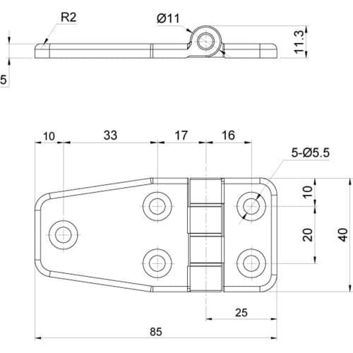 304 Stainless Steel Yacht Marine Boat Deck Door Hinge Hardware