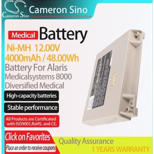 CameronSino Battery for Alaris Medicalsystems Medley 8000 fits Diversified Medical NAL8100RB Medical Replacement battery 4000mAh