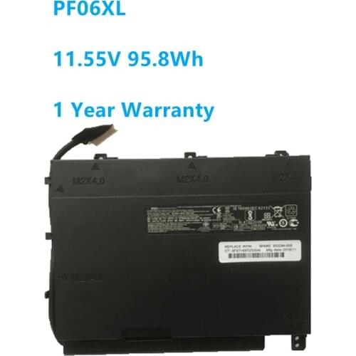 PF06XL Battery For HP Omen 17-w110ng W202NO W238TX W232NF HSTNN-DB7M 852801-2C1 853294-850 853294-855 11.55V 95.8Wh 8300mAh