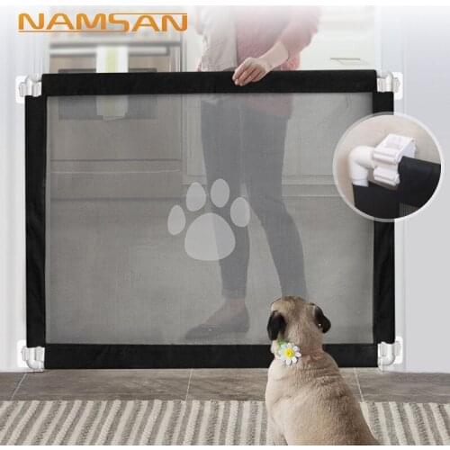 Pet Accessories Folding Safety Pet Isolated Network Playpen For Dog Cat Baby Isolated Home Door Fence Cage Pet Dog Fences Gate