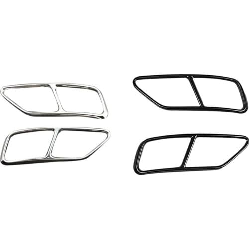 Car Rear Exhaust Muffler Pipe Cover Stainless Steel Tail Throat Vent Decoration For- A4L A4 B9 2020