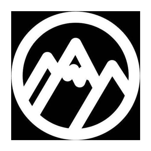 Black/Sliver Mountain Decal Vinyl Bumper Decor Decals Waterproof Removable Art Rear windshield Decoration S1089