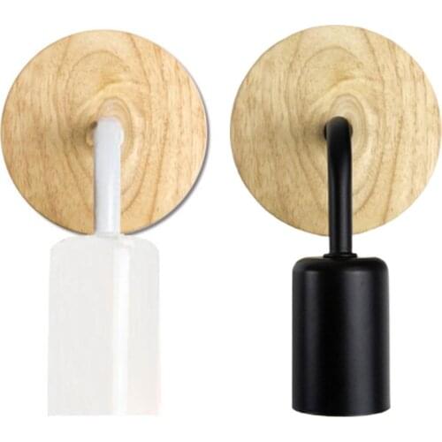 Wood wall light industrial decor retro sconce bedside wall lamp E27 110V 220