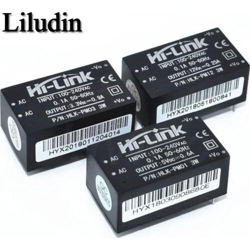 AC-DC 220V to 5V/3.3V/12V MINI Power Supply Module,Intelligent Household Switch Power Supply Module HLK-PM01 HLK-PM03 HLK-PM12
