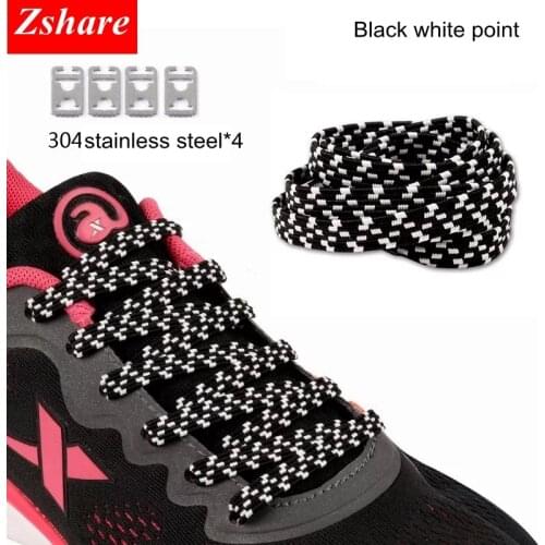 1Pair Stretching Locking Shoe Laces Elastic DIY No Tie ShoeLace Unisex Flat Sneaker Shoelaces Quick lazy Shoe Laces 17 Colors