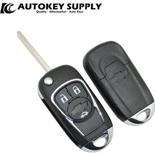 ForChecrolet 3 Buttons Flip Remote Key Shell AKGMF118