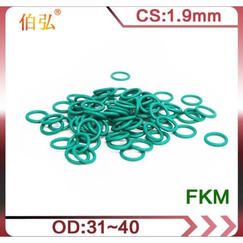 Fluororubber O-Ring 5PCS/lot FKM Sealing CS 1.9mm OD31/32/33/34/35/36/37/38/39/40mm O-Ring Seal Gasket Ring