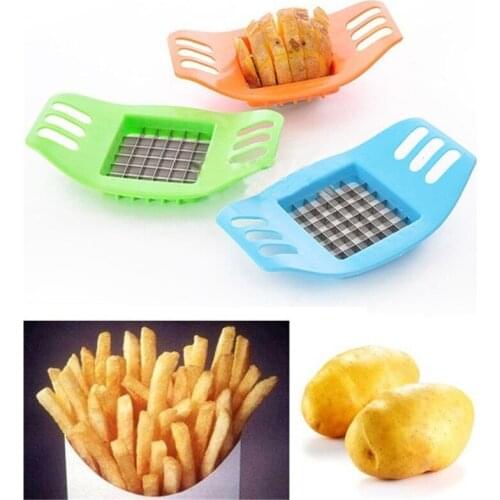 French Fry Potato Chip Cutter Stainless Steel Vegetable Fruit Chopper Chips Easy Cut Kitchen Tools Gadgets Accessories